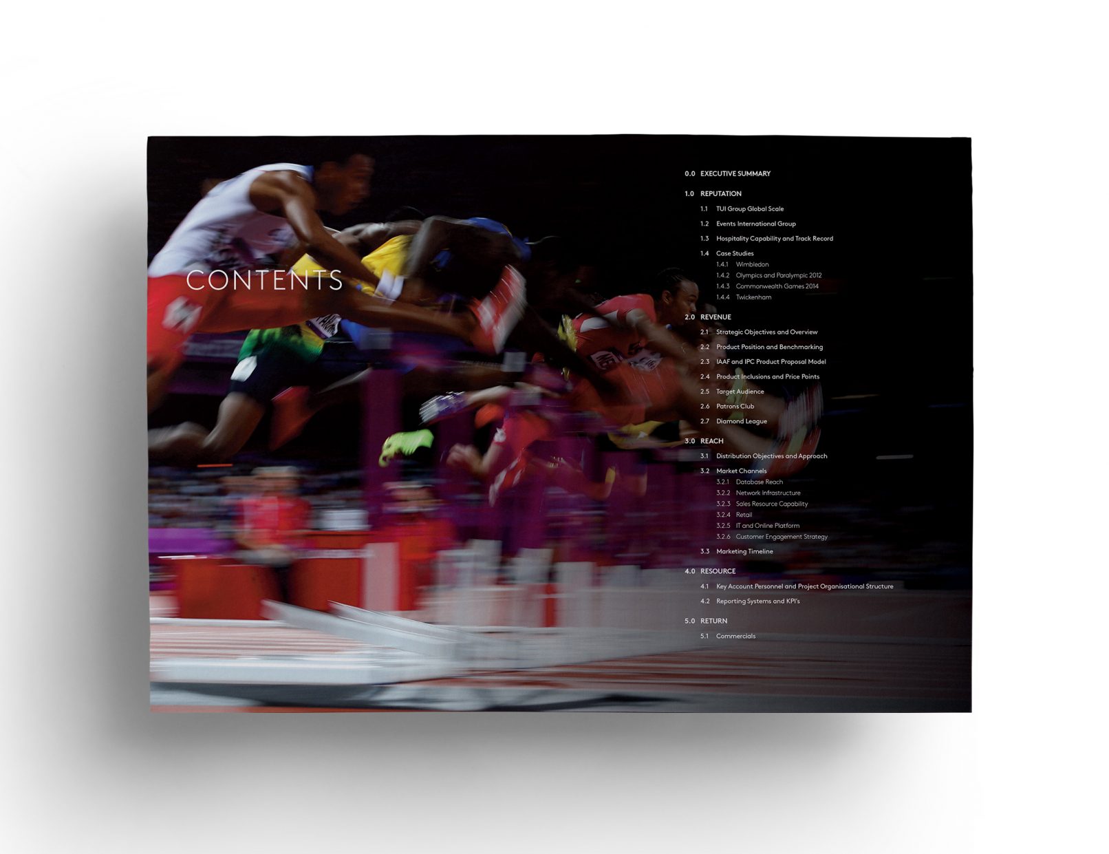 Events International IAFF and IPC London 2017 Olympics tender, contents page