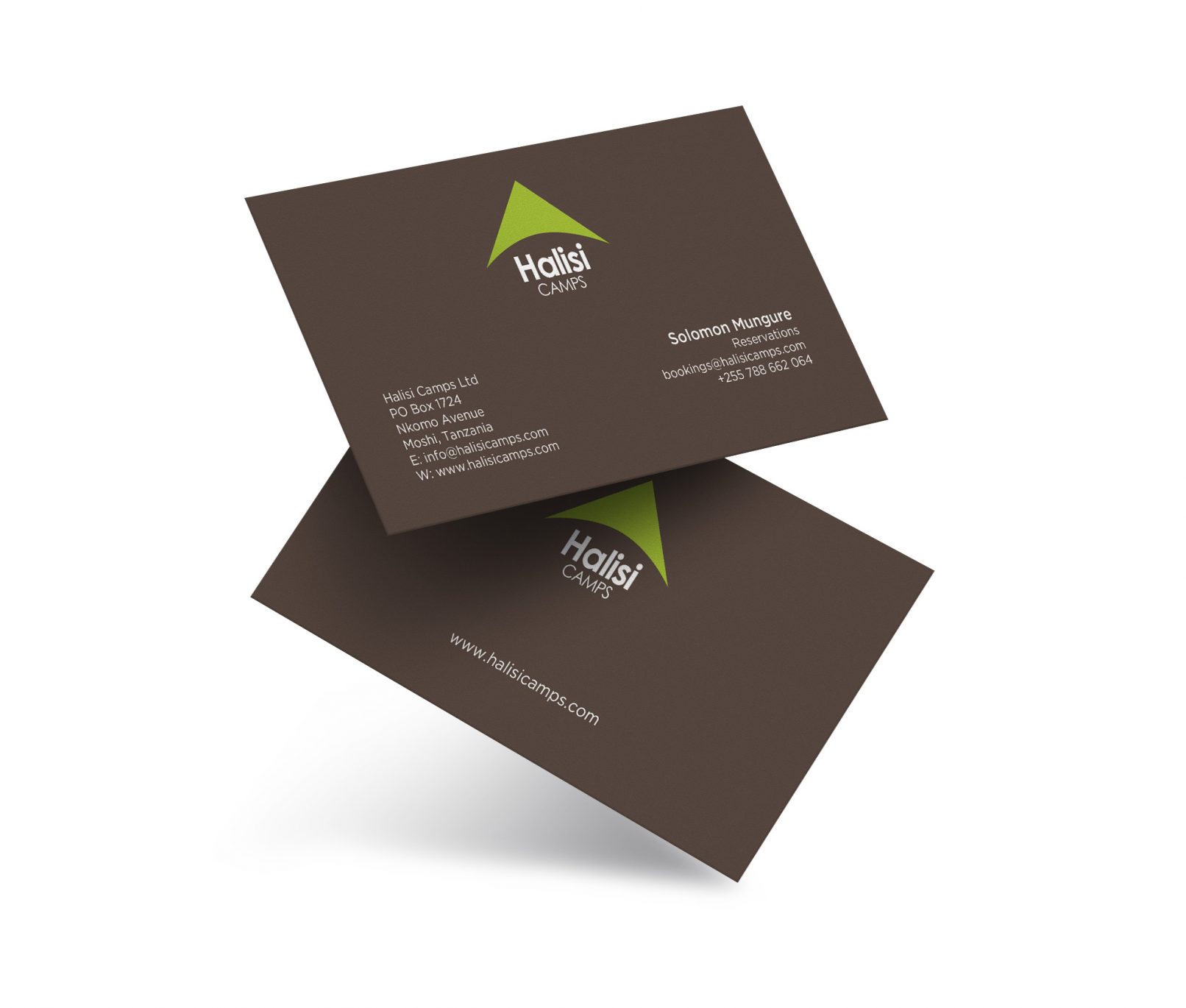 Halisi camps business card design