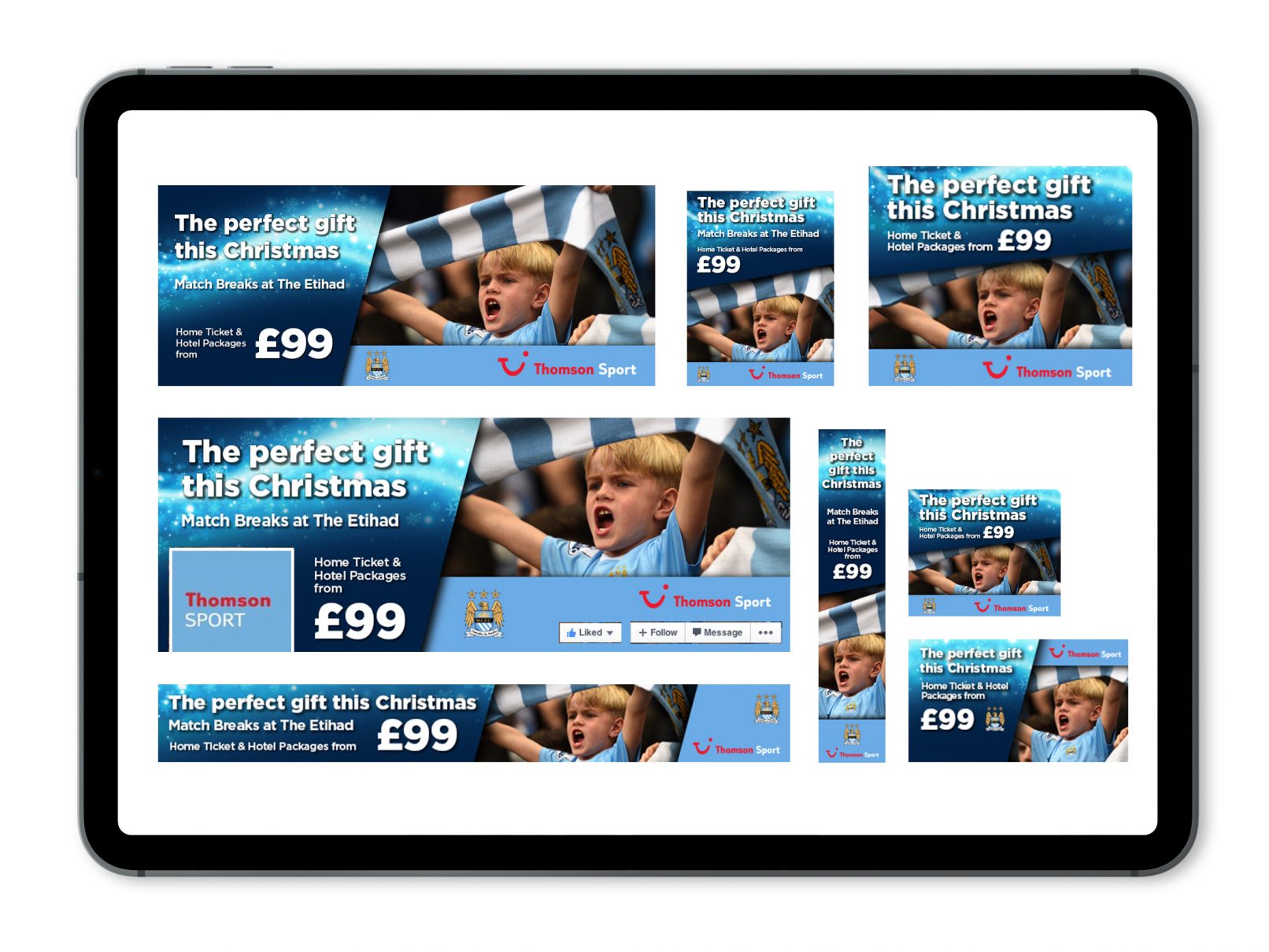 Thomson Sport and Manchester City online web banners